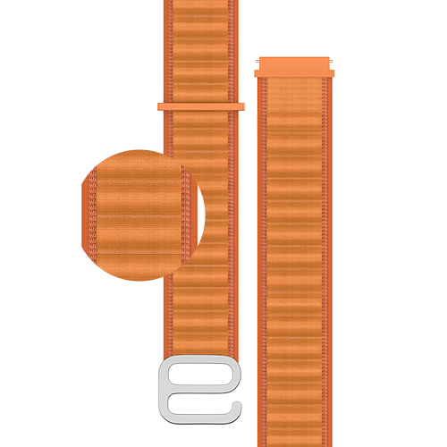 Orange / 23mm / Leather