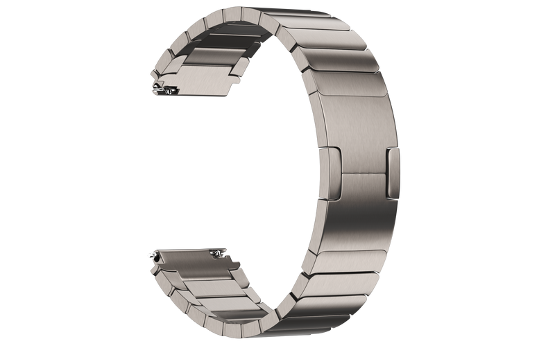 Glossy Titanium Metal Watch Strap 22mm