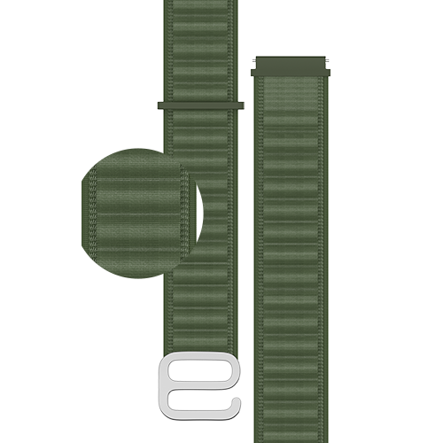 Dark Green / Steel / 22mm