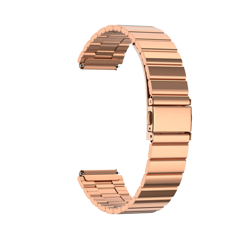 🎁 Noise 18 MM Glossy Metal Strap for Diva Araya Smartwatch - Iconic Rose Gold