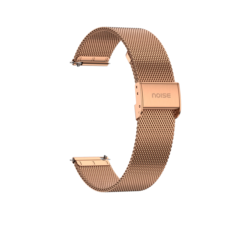 🎁 Noise 18 MM Mesh Metal Strap for Diva Araya Smartwatch - Rose Gold Link