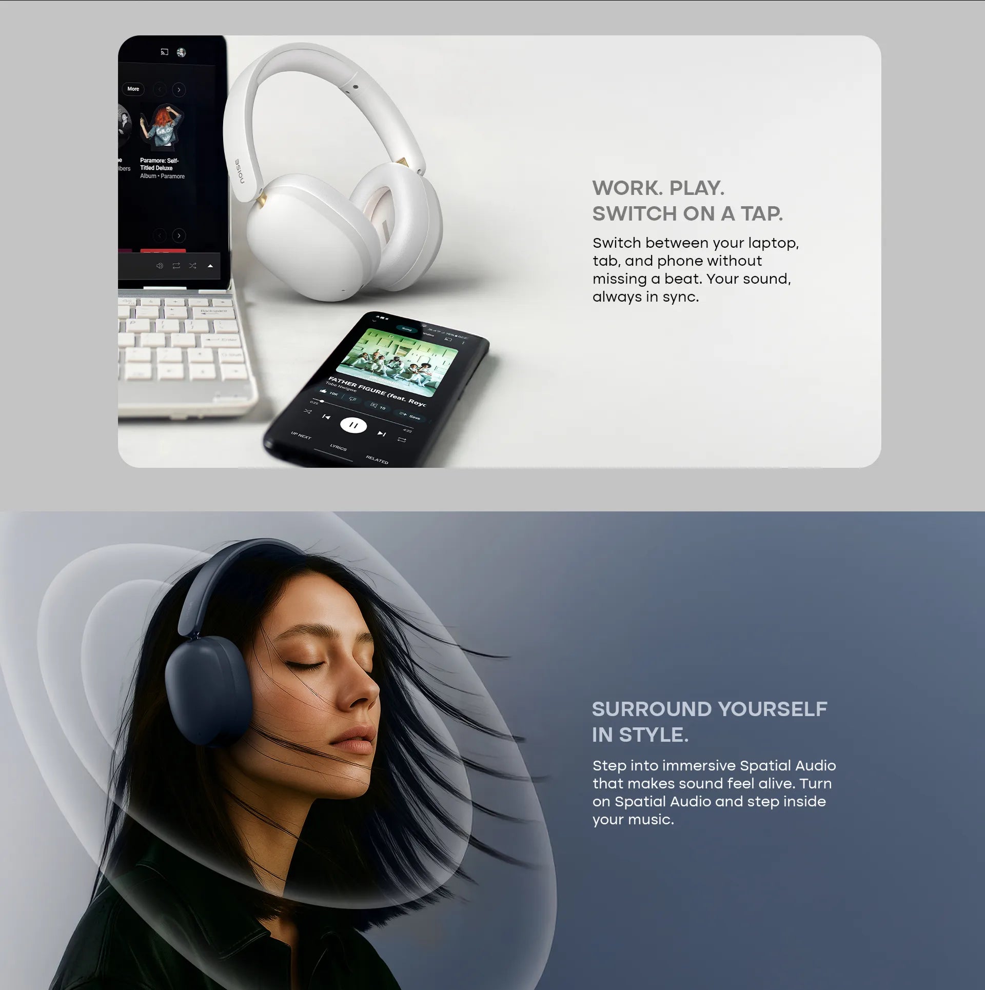 Noise Airwave Max XR Wireless Over-Ear Headphones with Active Noise Cancellation and 120-Hour Battery Life headphones thumbnail 12