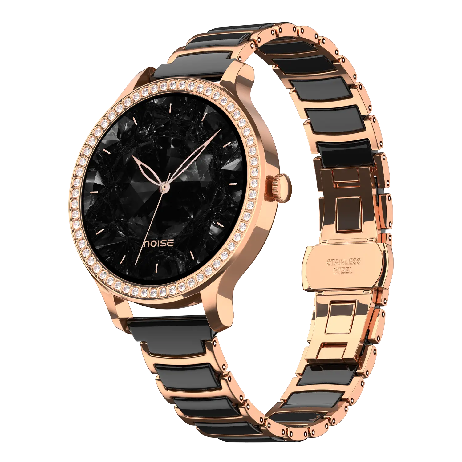NoiseFit Diva Araya Smartwatch - Rose Gold Ceramic