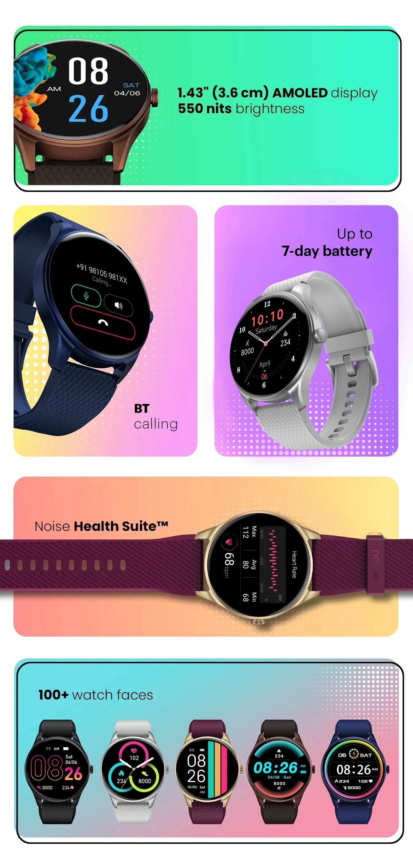 noisefit fuse plus smartwatch