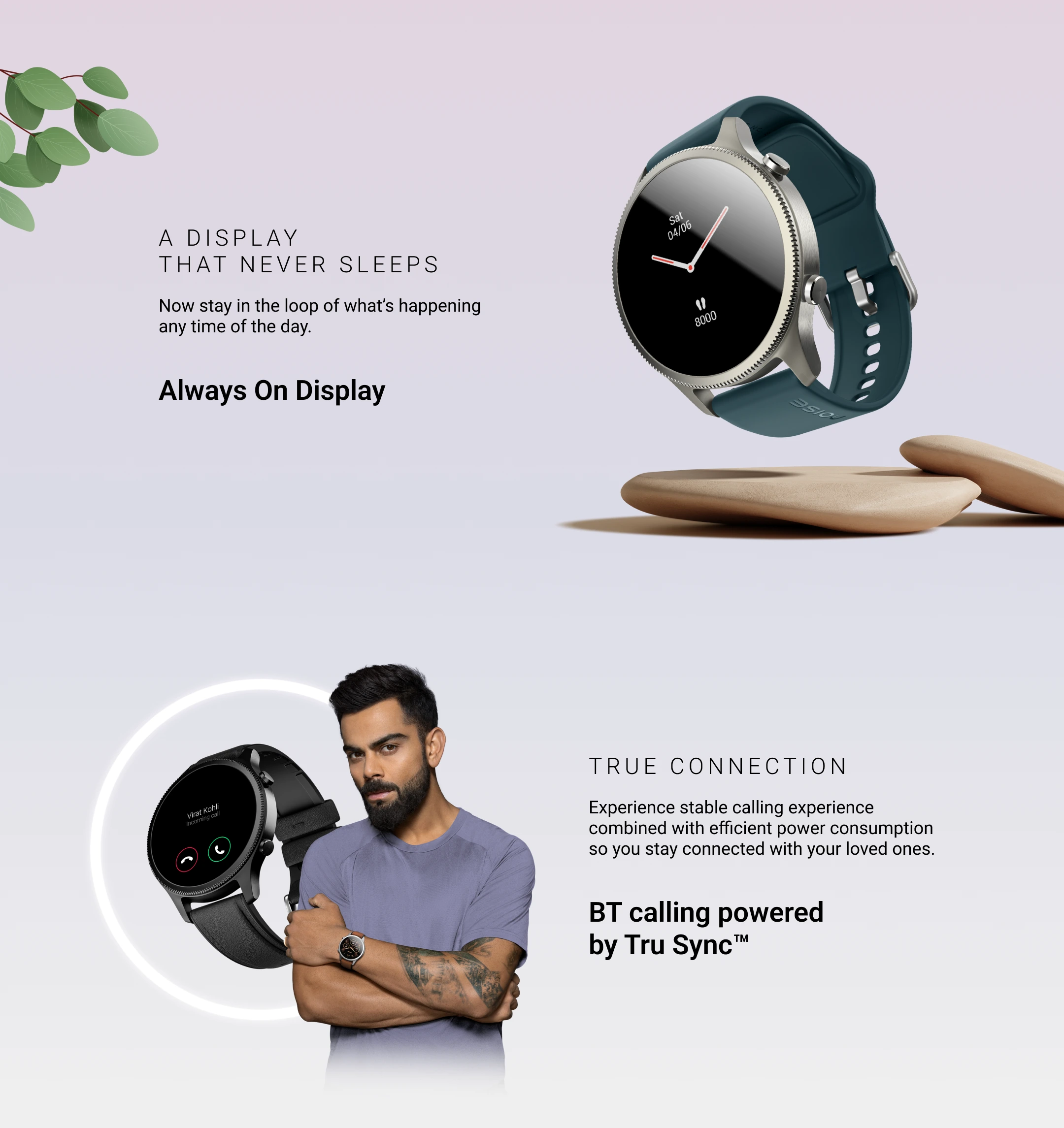 NoiseFit Halo 1.43" AMOLED Display Bluetooth Calling Round Dial Smart Watch