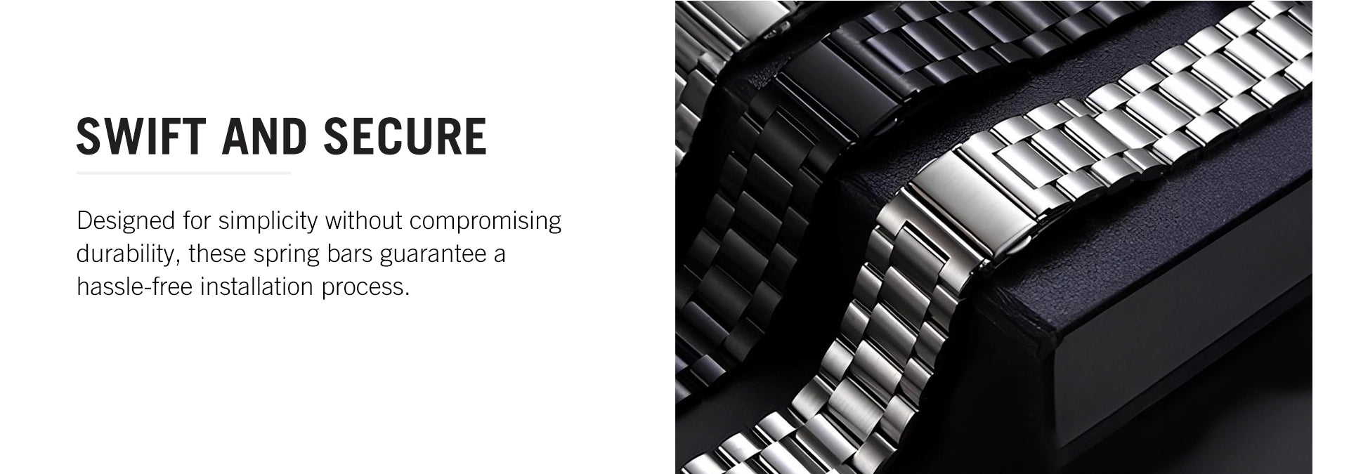 stainless steel 22mm watch strap