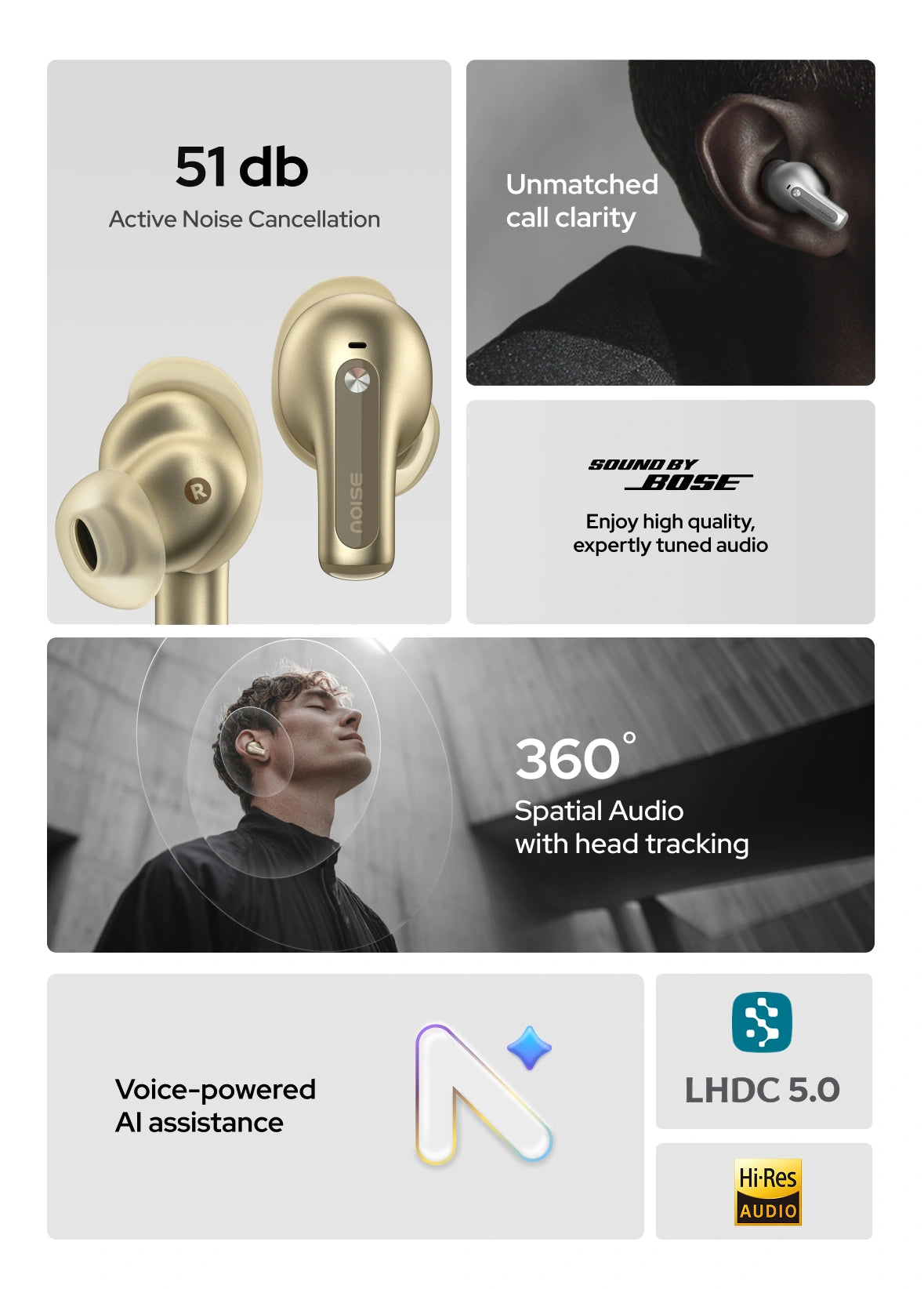 Noise Master Buds 2 | Sound by Bose & 51dB ANC - Noise
