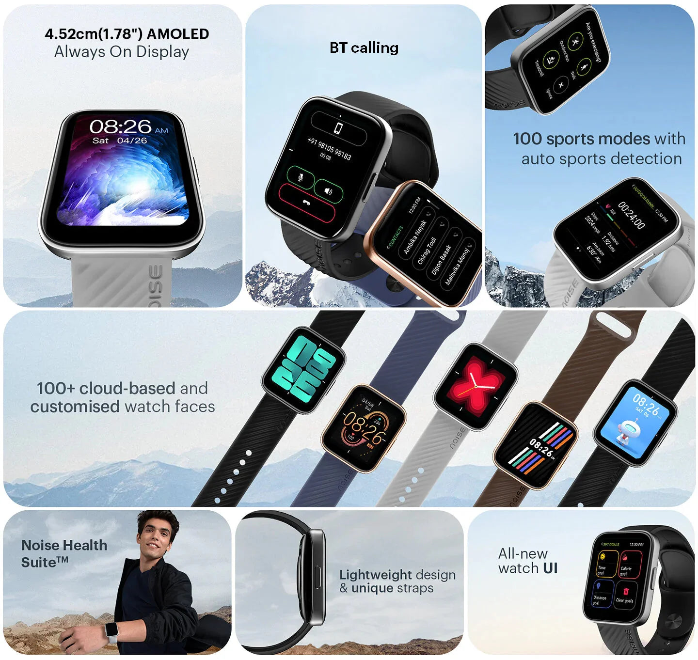 noise colorfit vision 2 buzz smartwatch