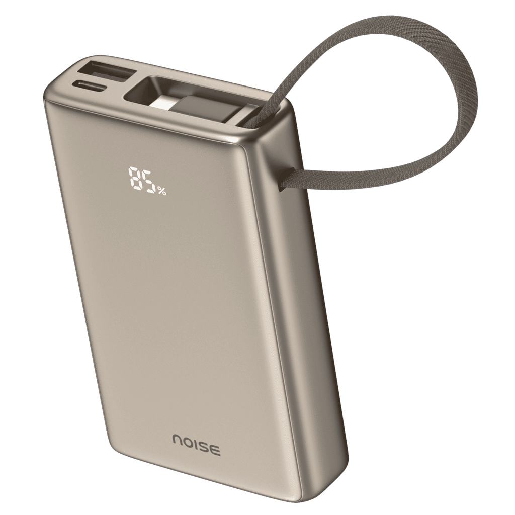 Noise Power Series 10k mAh With Wire Powerbank - Super Saver - Titanium