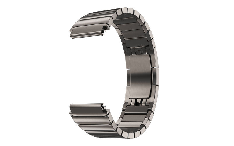 Glossy Titanium Metal Watch Strap 22mm