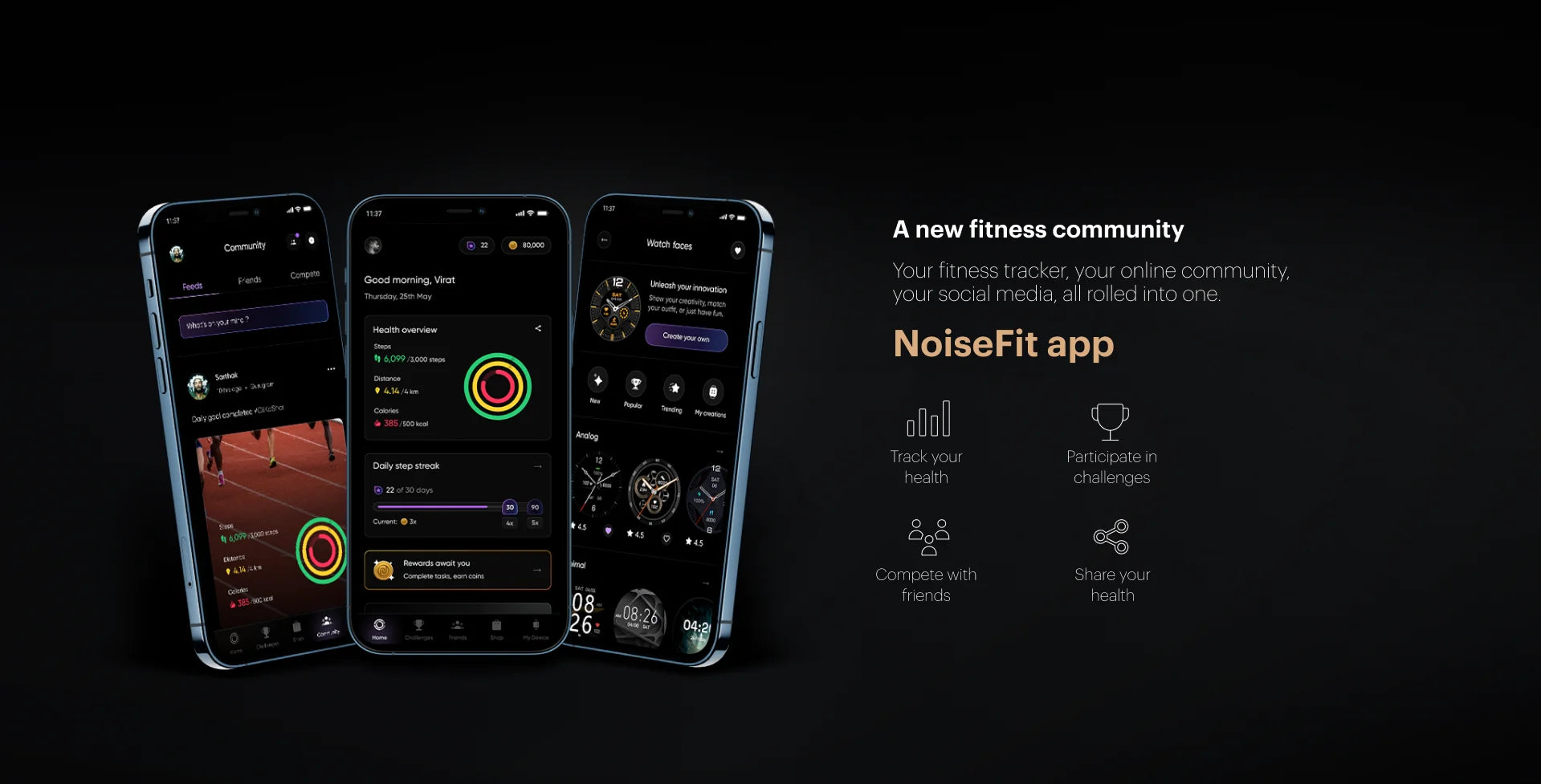 noise colorfit chrome smart watch