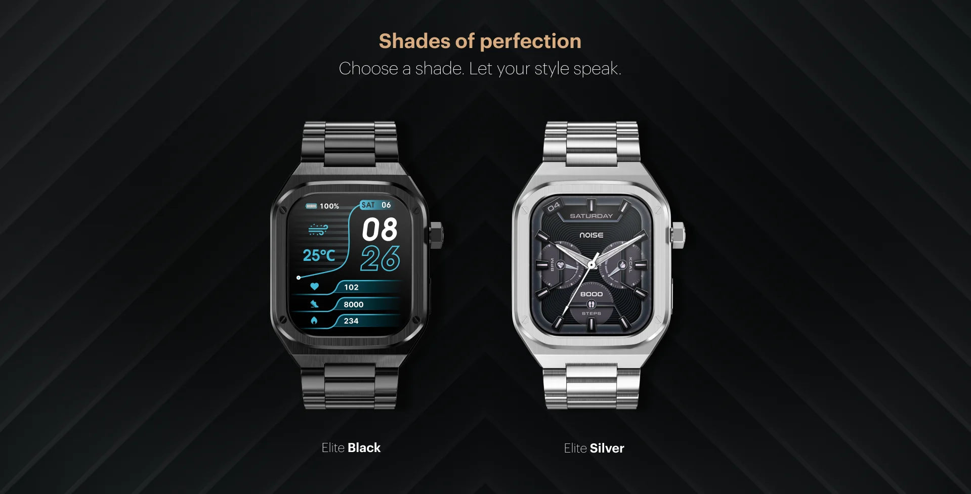 noise colorfit chrome smart watch