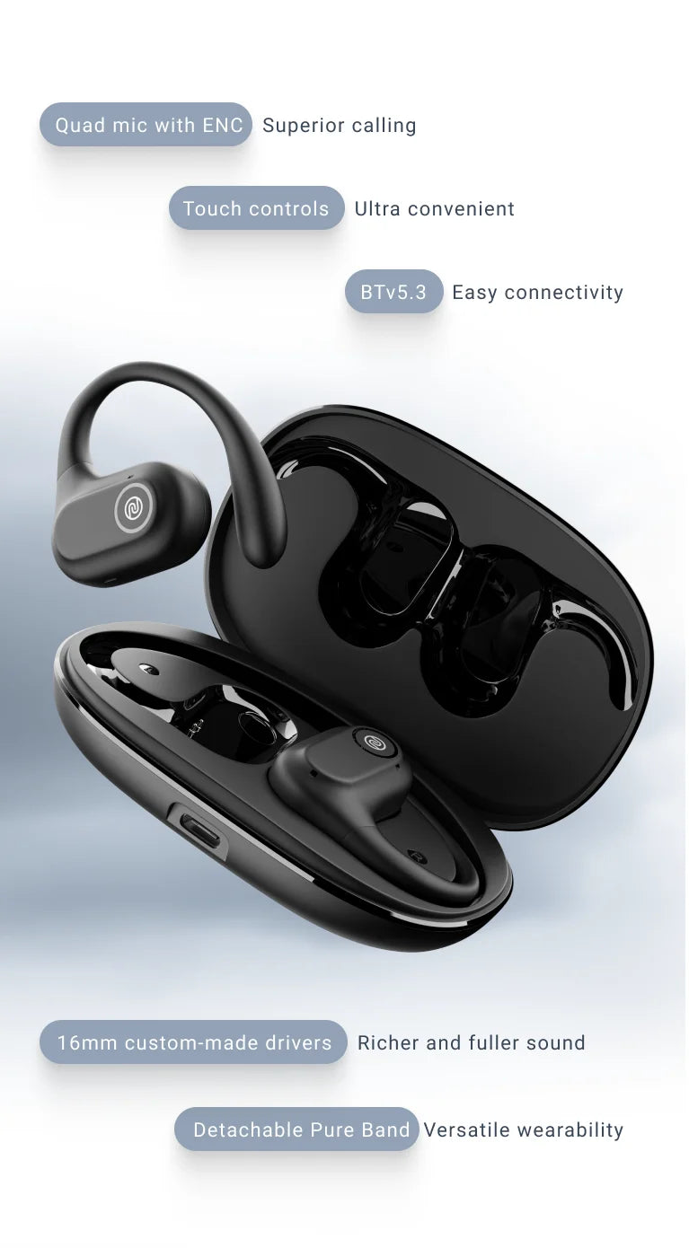 Noise Pure Pods Open Ear Headphones Up to 80 Hours of Playtime