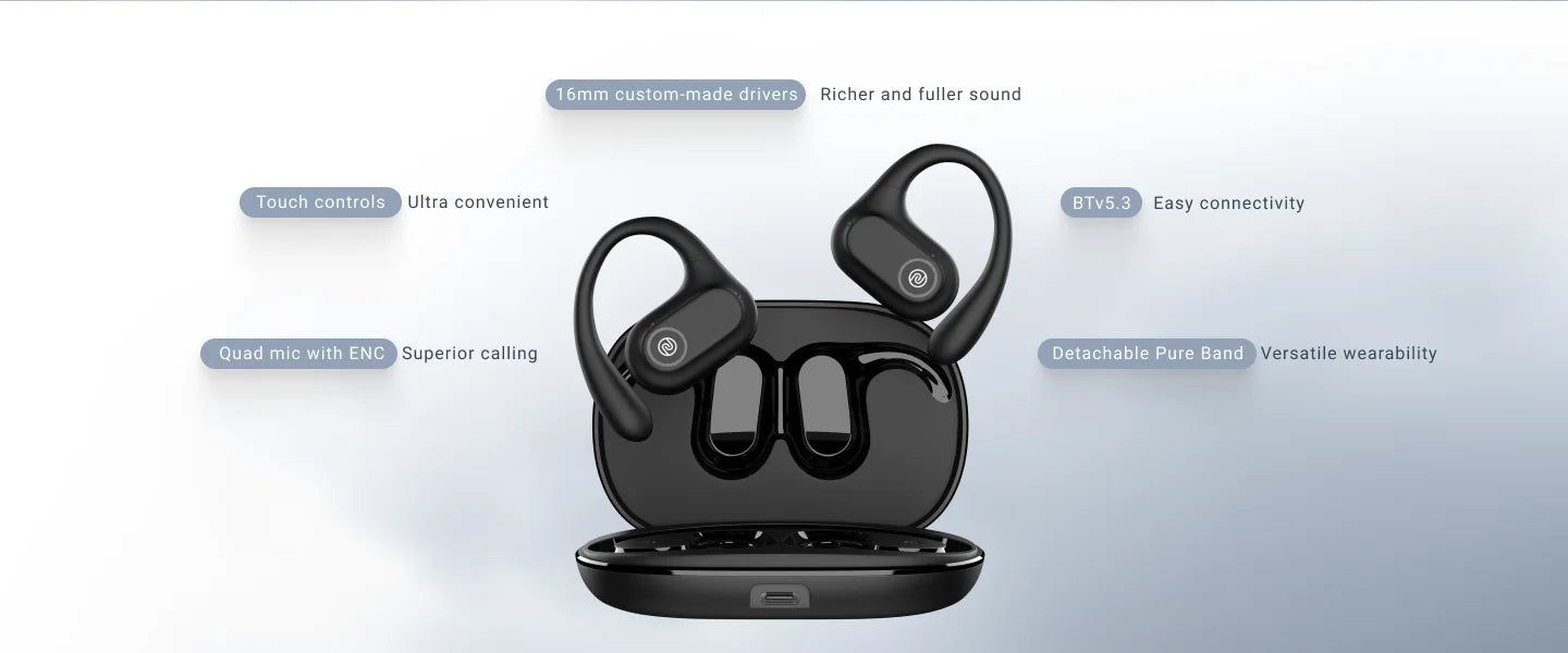 noise pure pods open ear headphones