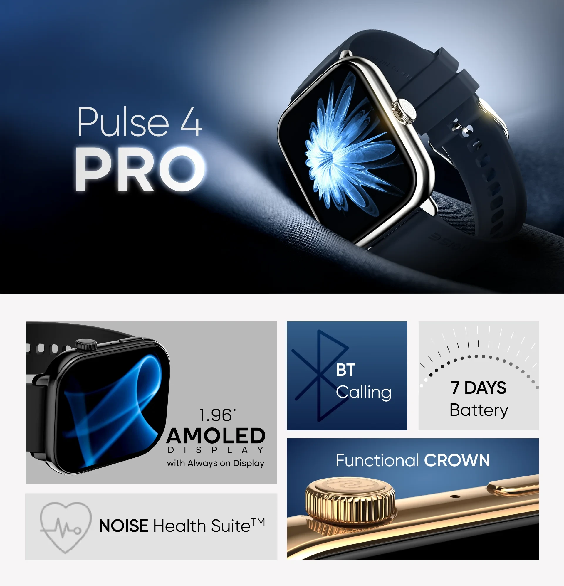 noise colorfit pulse 4 pro smart watch 1