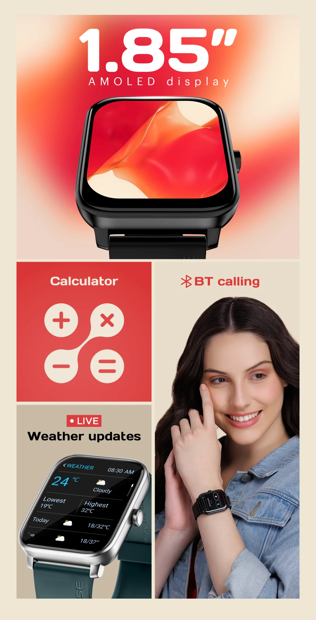 Noise ColorFit Pulse 4 Smart Watch 1.85 AMOLED Display Buy Now