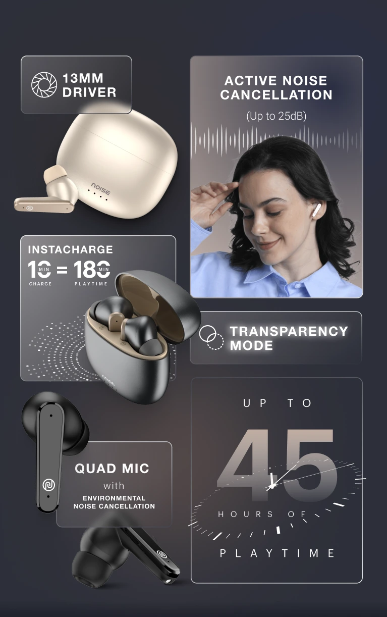 Noise Buds VS104 Max ANC Earbuds 45 Hours Playtime Buy Now