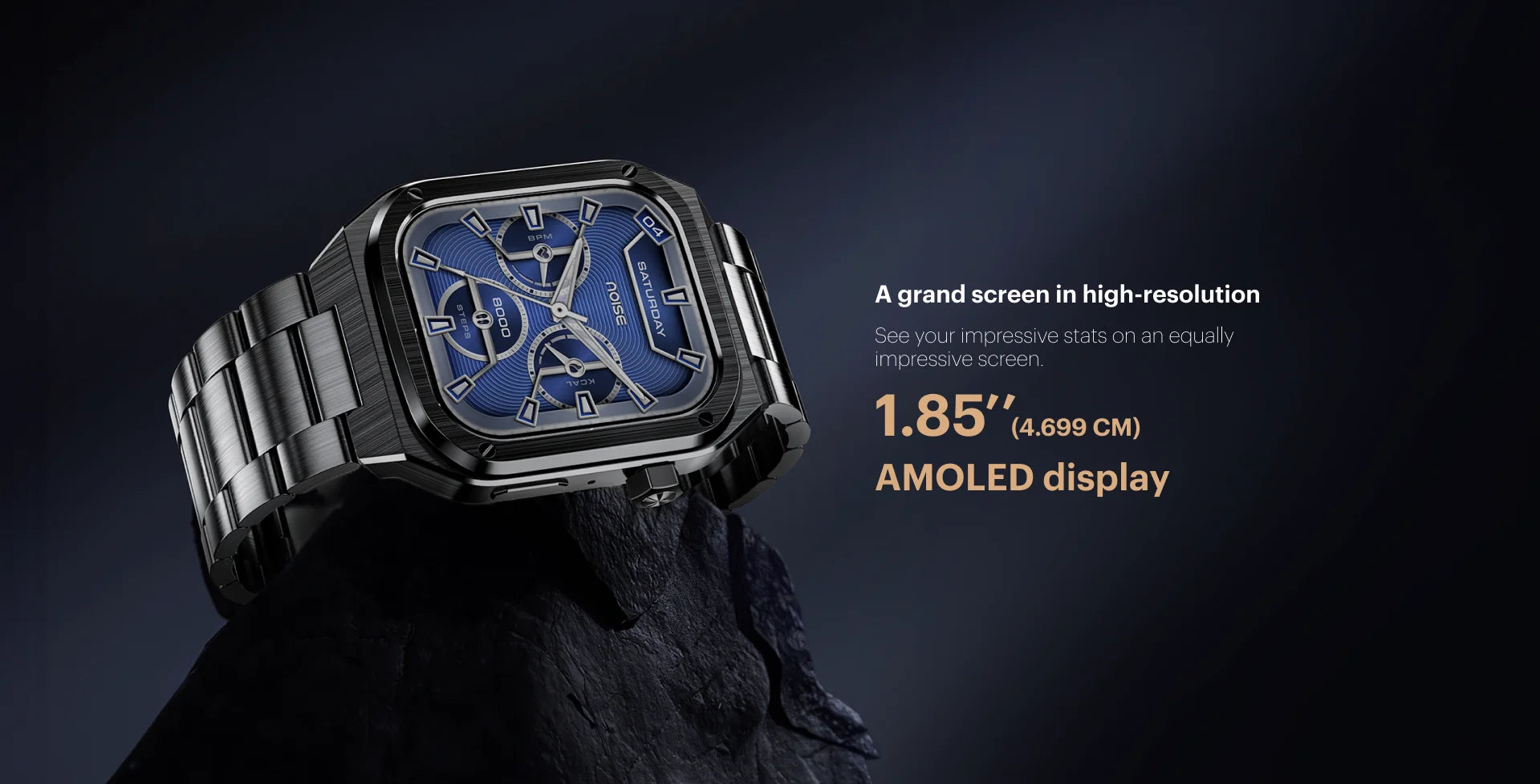 noise colorfit chrome smart watch