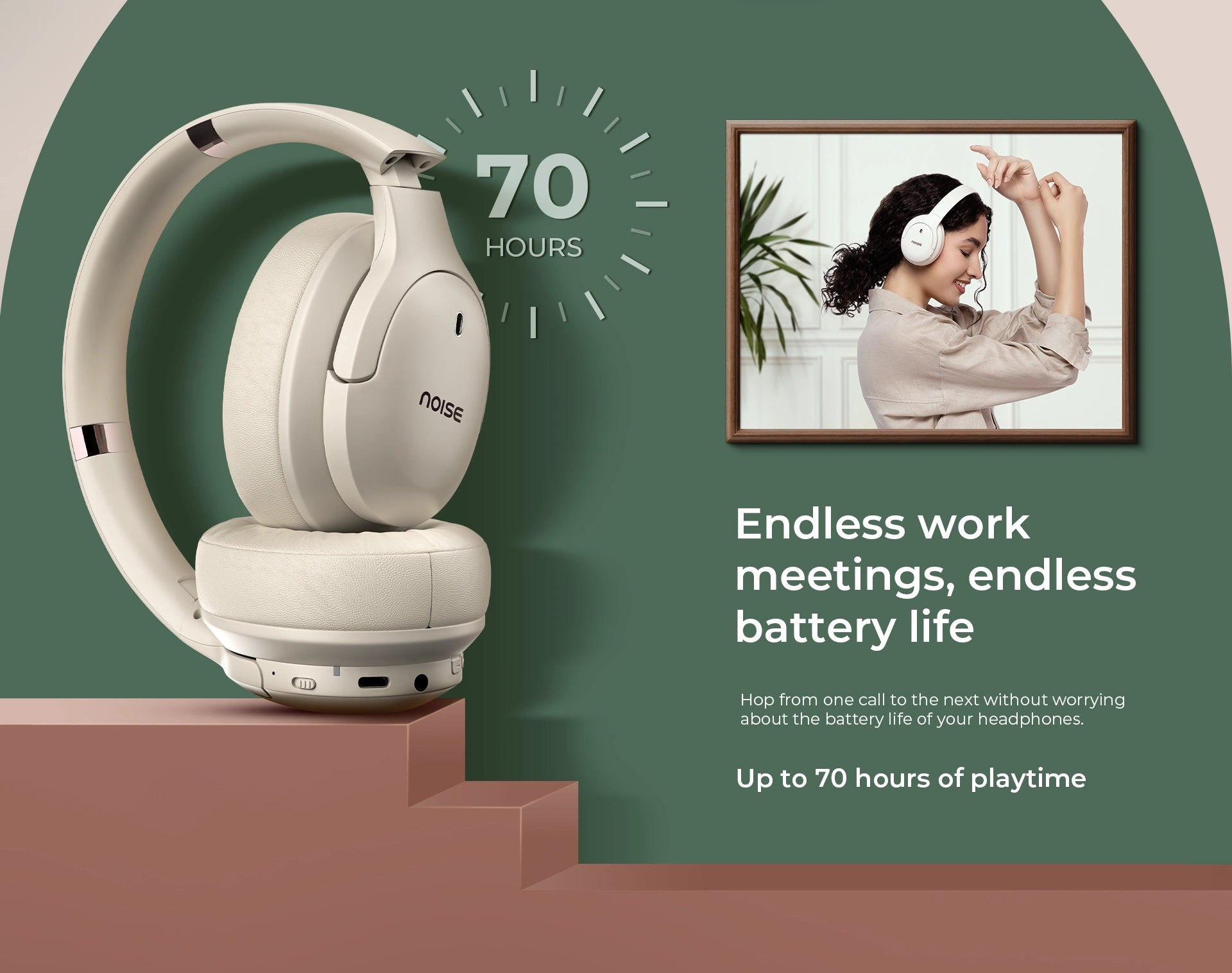 Noise Airwave Max 4 Wireless Over-Ear Headphones with Active Noise Cancellation and 70-Hour Battery Life headphones price comparison image - view 8