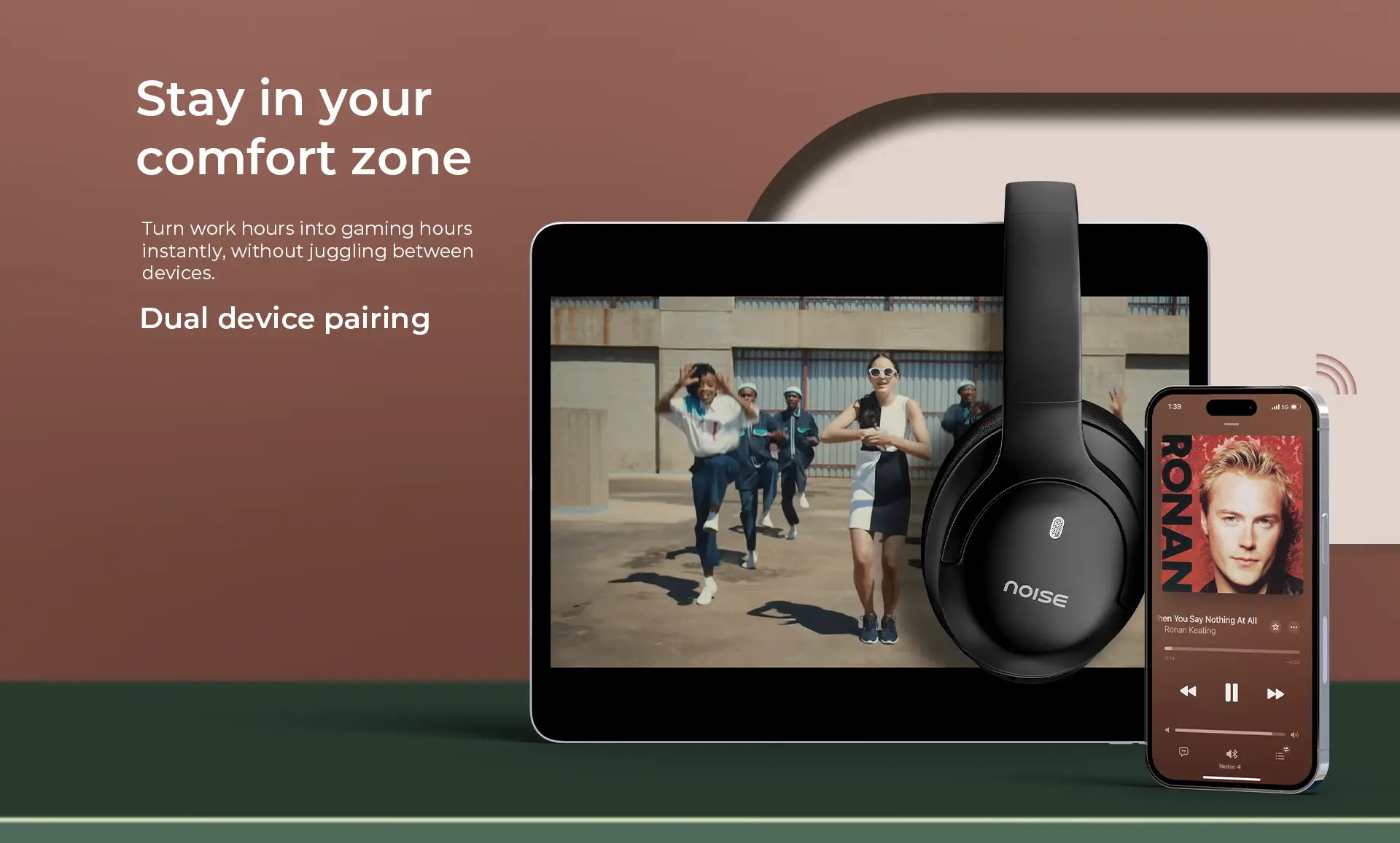 Noise Airwave Max 4 Wireless Over-Ear Headphones with Active Noise Cancellation and 70-Hour Battery Life headphones price comparison image - view 10