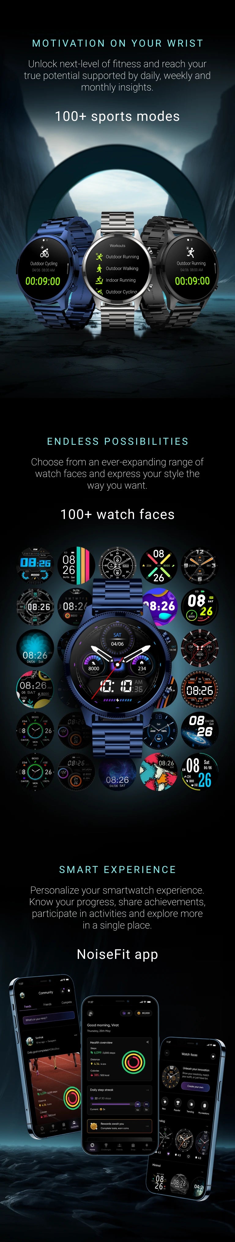 NoiseFit Halo Plus AMOLED Metal Smartwatch Buy Now - Main Image