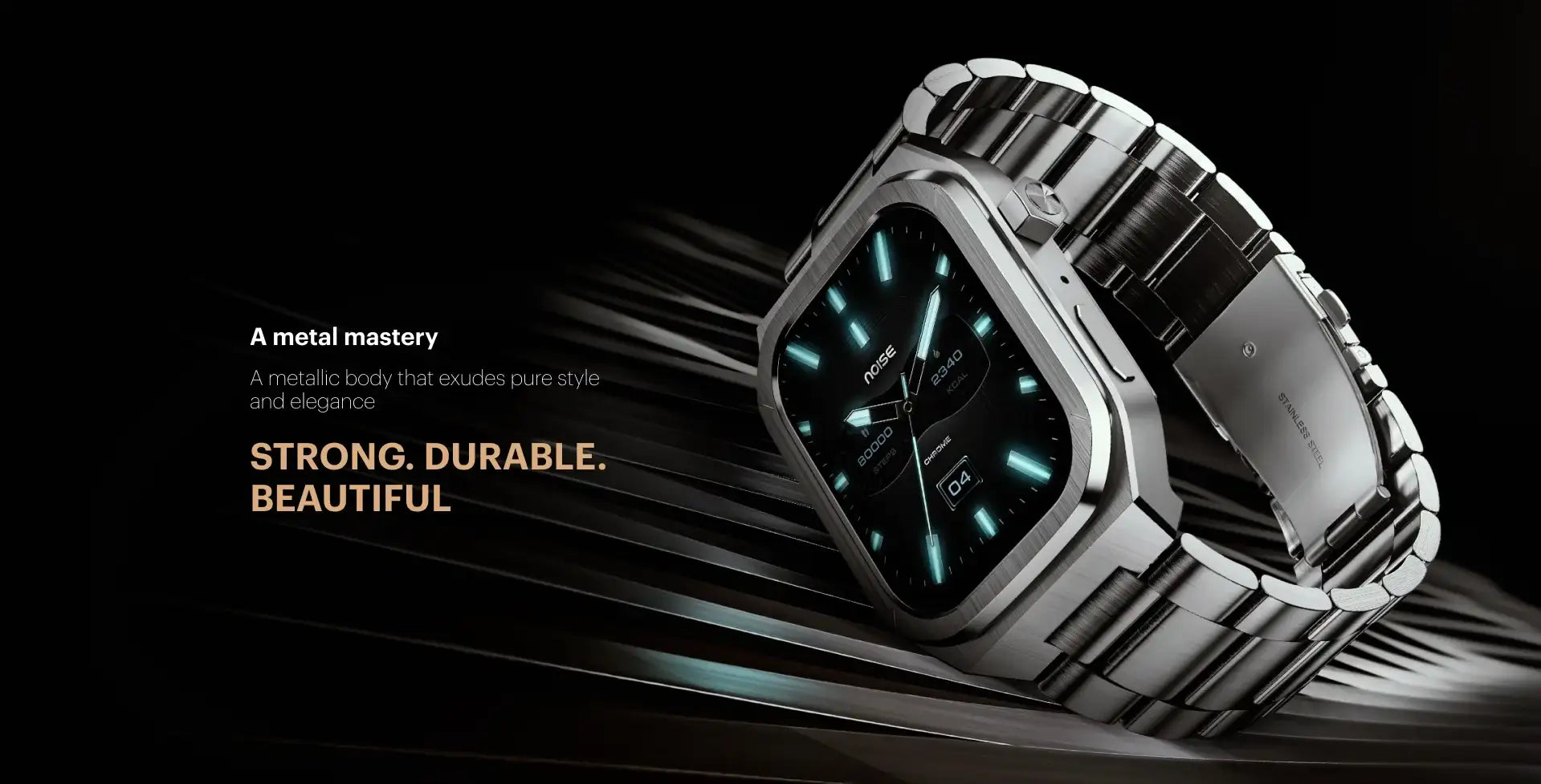 noise colorfit chrome smart watch