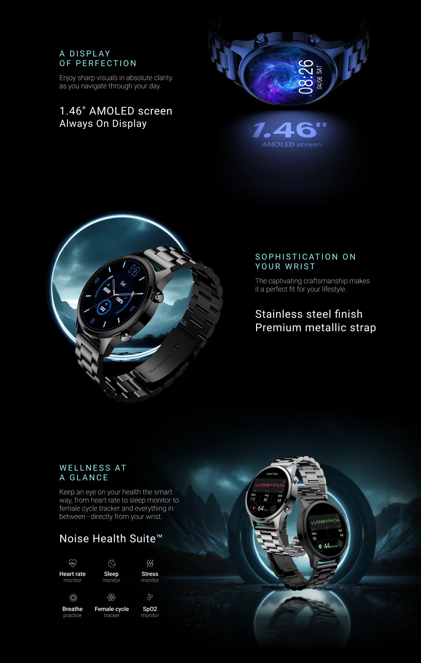 noisefit halo plus smartwatch