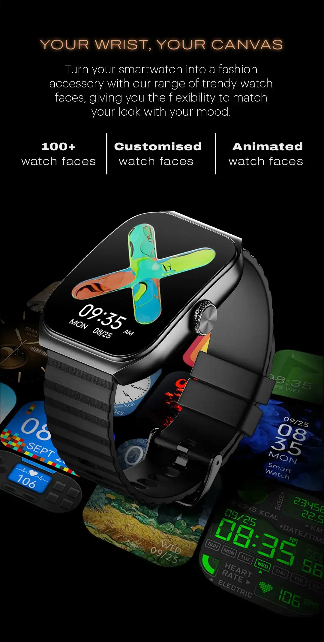 Colorburst smartfit top oled watch