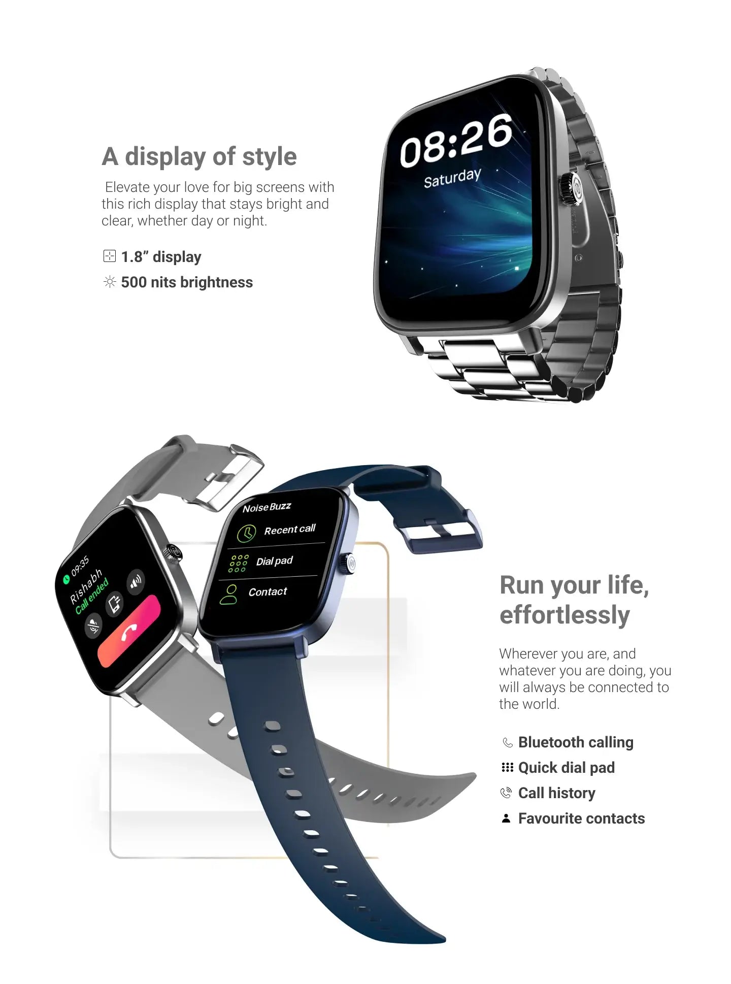  Noise ColorFit Icon 2 1.8” Display with Bluetooth Calling Smartwatch