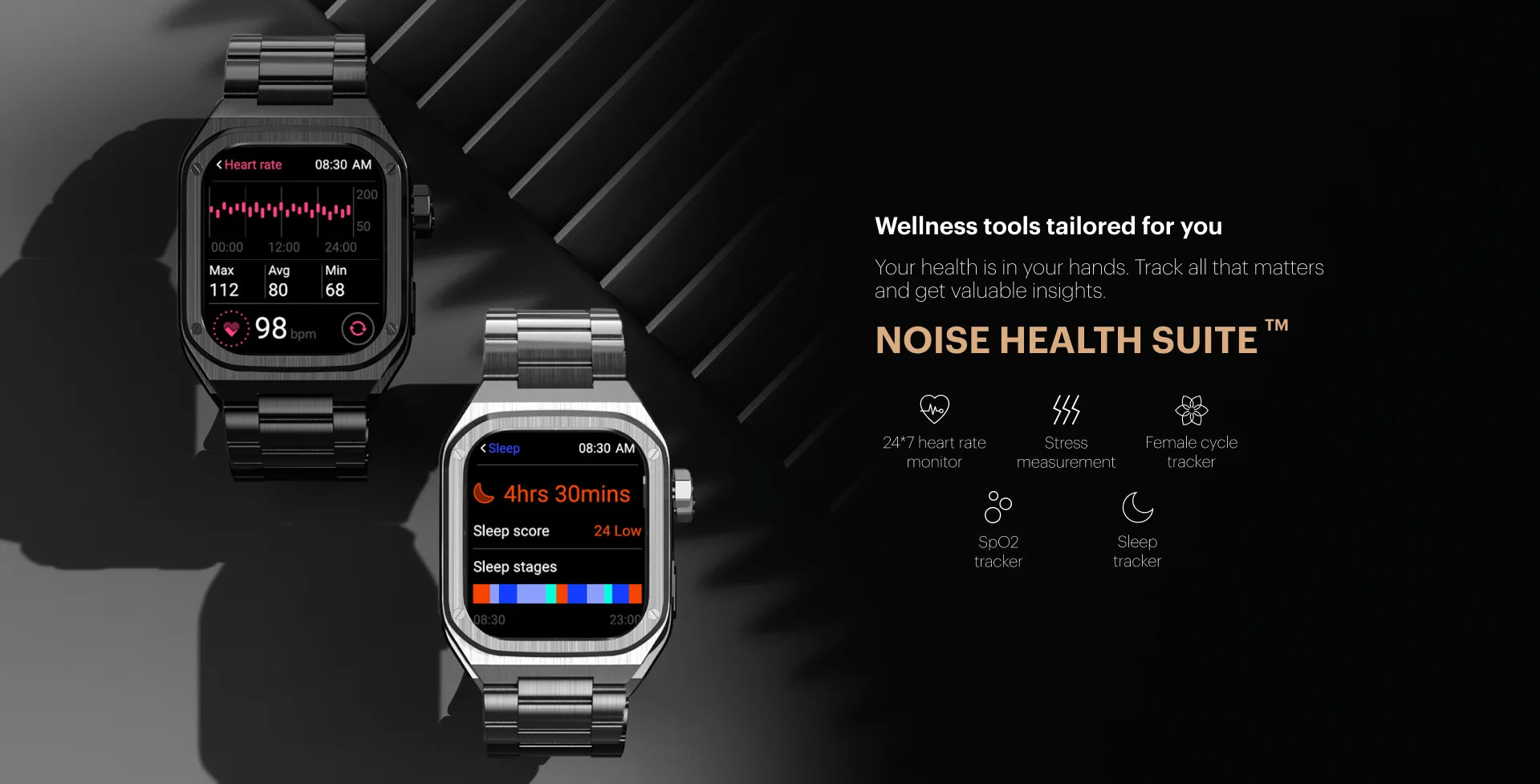 noise colorfit chrome smart watch