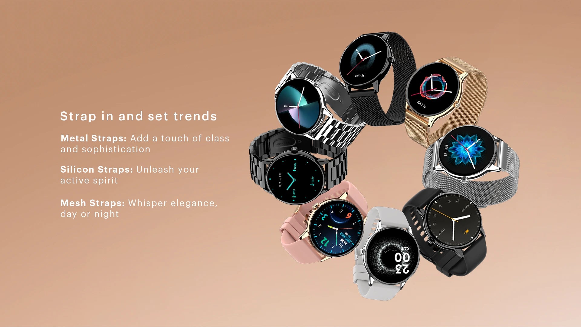 noisefit twist go smart watch metal