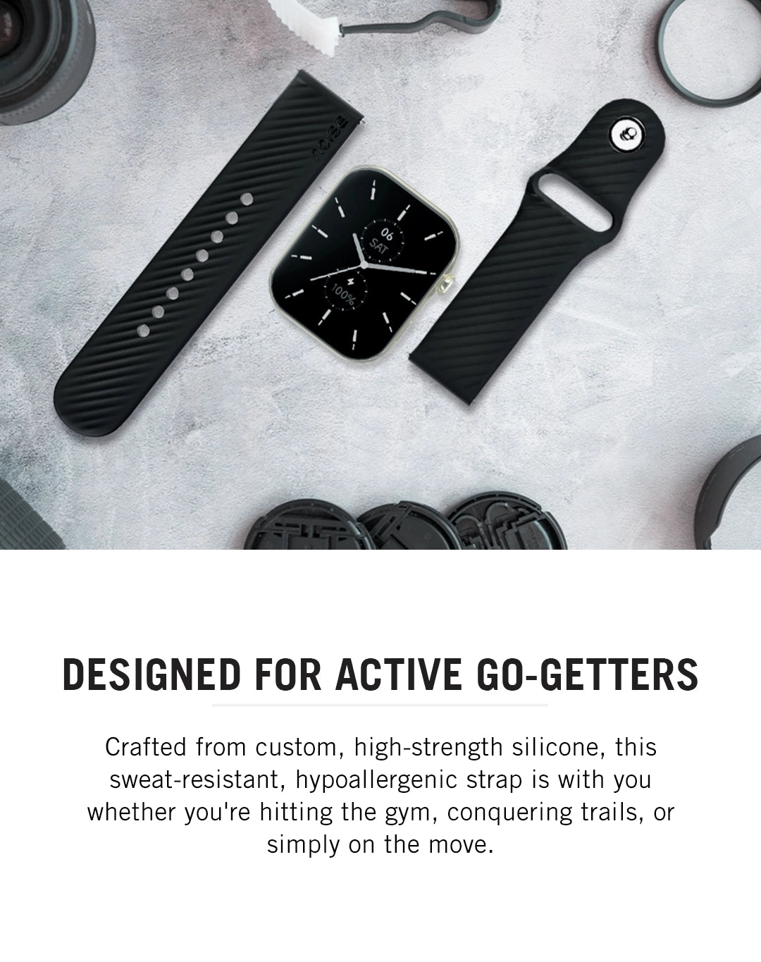 Streak Silicone Watch Strap 22mm Noise