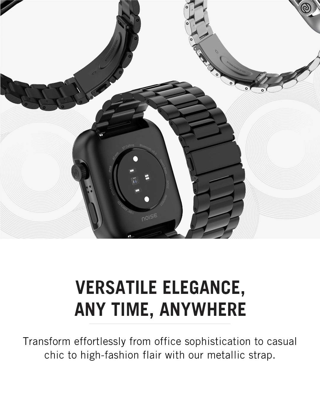 Metal Strap 22 MM for Noise Smart Watches Metal Smartwatch Belt